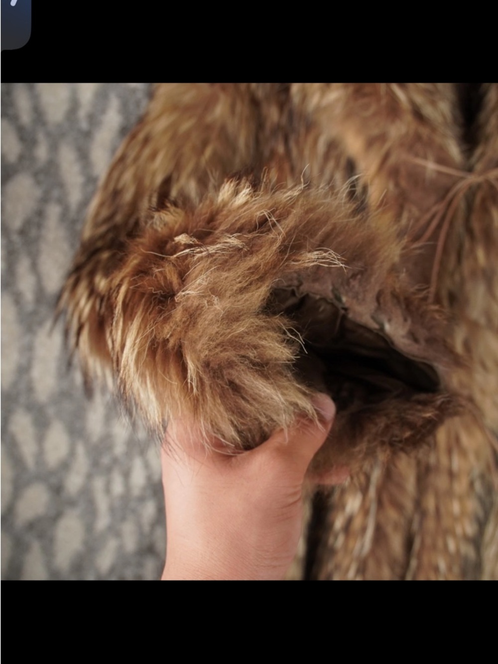 Vintage Japanese Raccoon Fur Coat Jacket Womens Size M Brown Striped Tanuki 80s - Picture 6 of 15